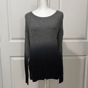 American Eagle Outfitters Gray & Black Oversized Ombre Sweater